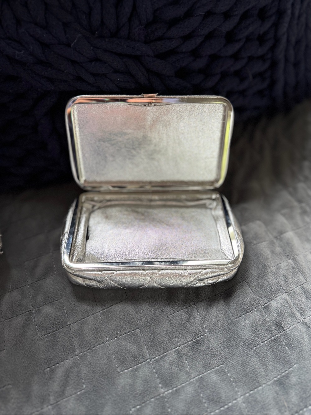 MZ Wallace Silver Retro Frame Case